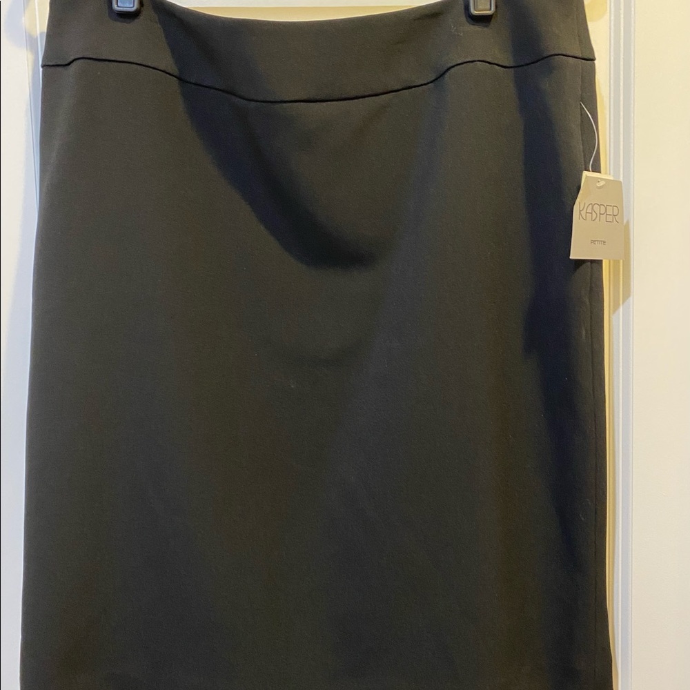 NWT Kasper Black Pencil Skirt Size 14